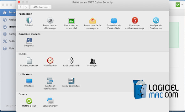 ESET features macOS